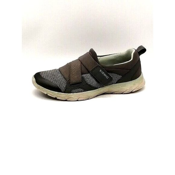 Vionic Womens Sneakers Dash Gray Hook &Loop Strap Walking‎ Shoe Round Toe 6.5 - Picture 1 of 11